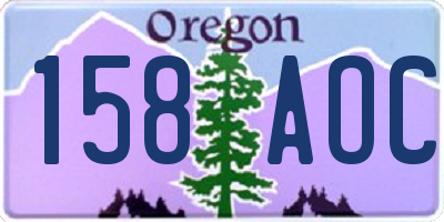 OR license plate 158AOC