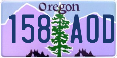 OR license plate 158AOD