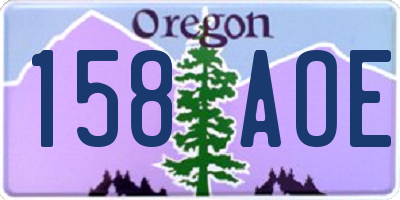 OR license plate 158AOE
