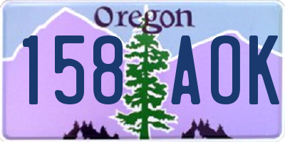 OR license plate 158AOK