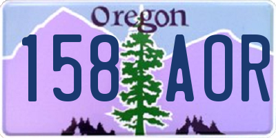 OR license plate 158AOR