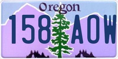 OR license plate 158AOW