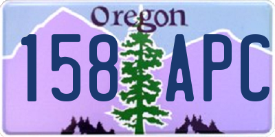 OR license plate 158APC