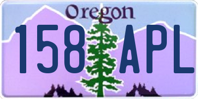OR license plate 158APL