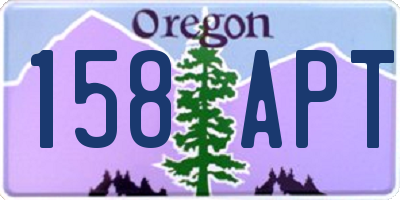 OR license plate 158APT
