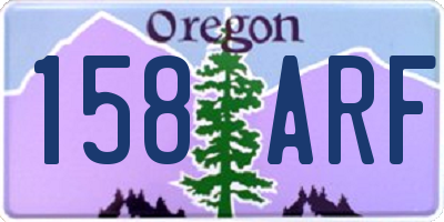 OR license plate 158ARF
