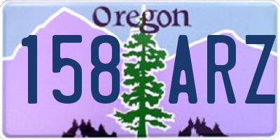 OR license plate 158ARZ