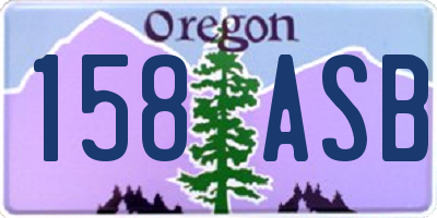 OR license plate 158ASB