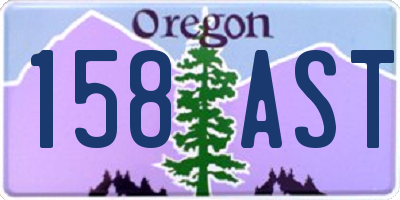 OR license plate 158AST