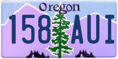 OR license plate 158AUI