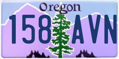 OR license plate 158AVN