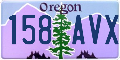 OR license plate 158AVX