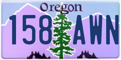 OR license plate 158AWN