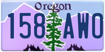 OR license plate 158AWO