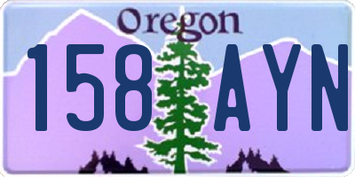 OR license plate 158AYN