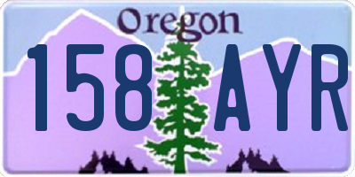 OR license plate 158AYR