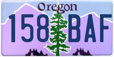 OR license plate 158BAF