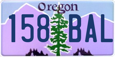 OR license plate 158BAL