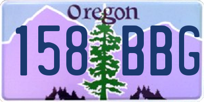 OR license plate 158BBG