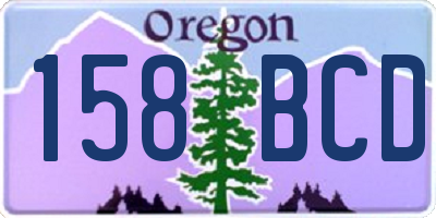 OR license plate 158BCD