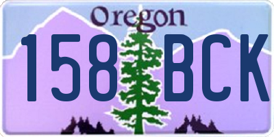 OR license plate 158BCK