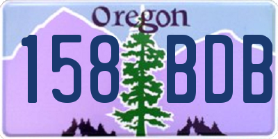 OR license plate 158BDB