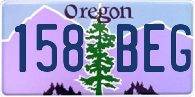 OR license plate 158BEG