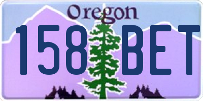 OR license plate 158BET