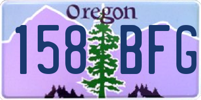 OR license plate 158BFG