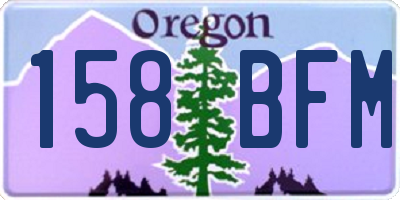 OR license plate 158BFM