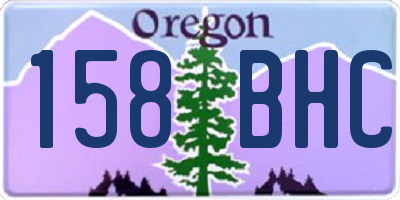 OR license plate 158BHC