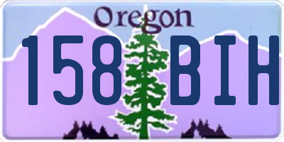 OR license plate 158BIH