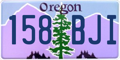 OR license plate 158BJI
