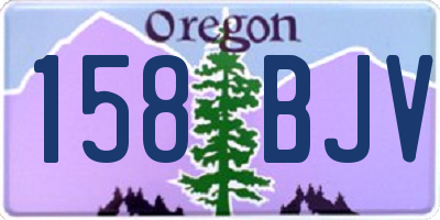 OR license plate 158BJV