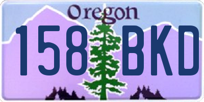 OR license plate 158BKD