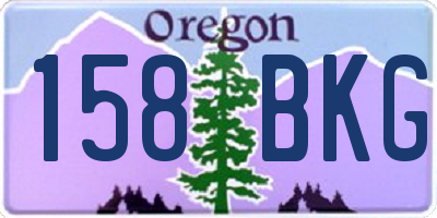 OR license plate 158BKG