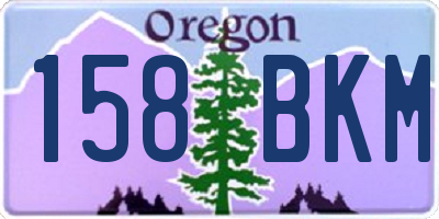 OR license plate 158BKM