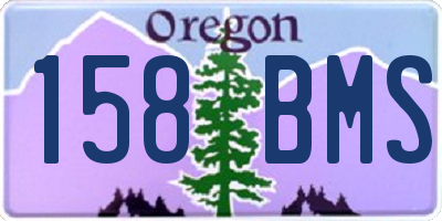 OR license plate 158BMS