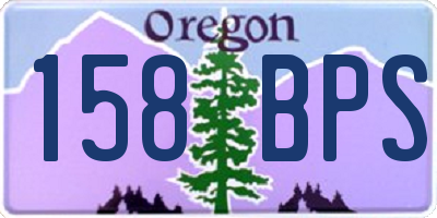 OR license plate 158BPS