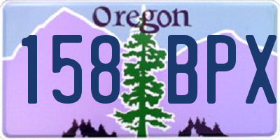 OR license plate 158BPX