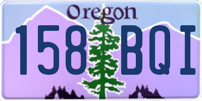 OR license plate 158BQI
