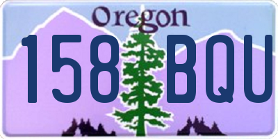OR license plate 158BQU