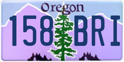 OR license plate 158BRI