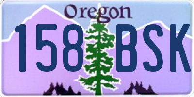 OR license plate 158BSK