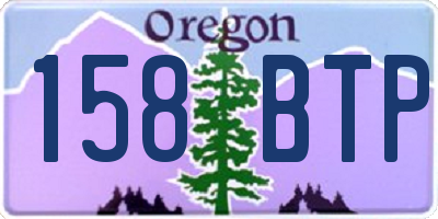 OR license plate 158BTP