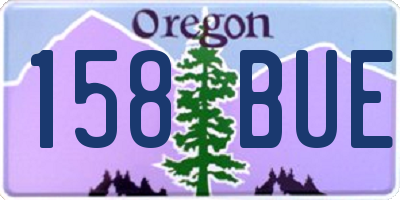 OR license plate 158BUE