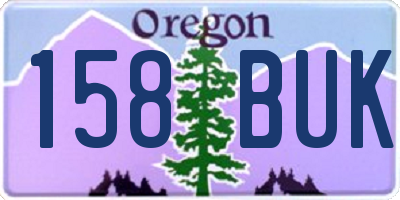 OR license plate 158BUK