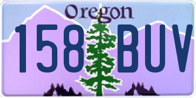 OR license plate 158BUV