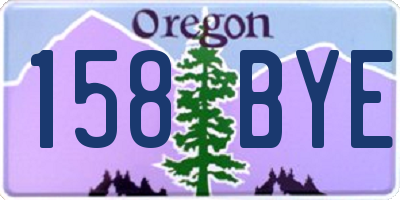 OR license plate 158BYE