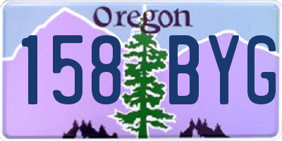 OR license plate 158BYG
